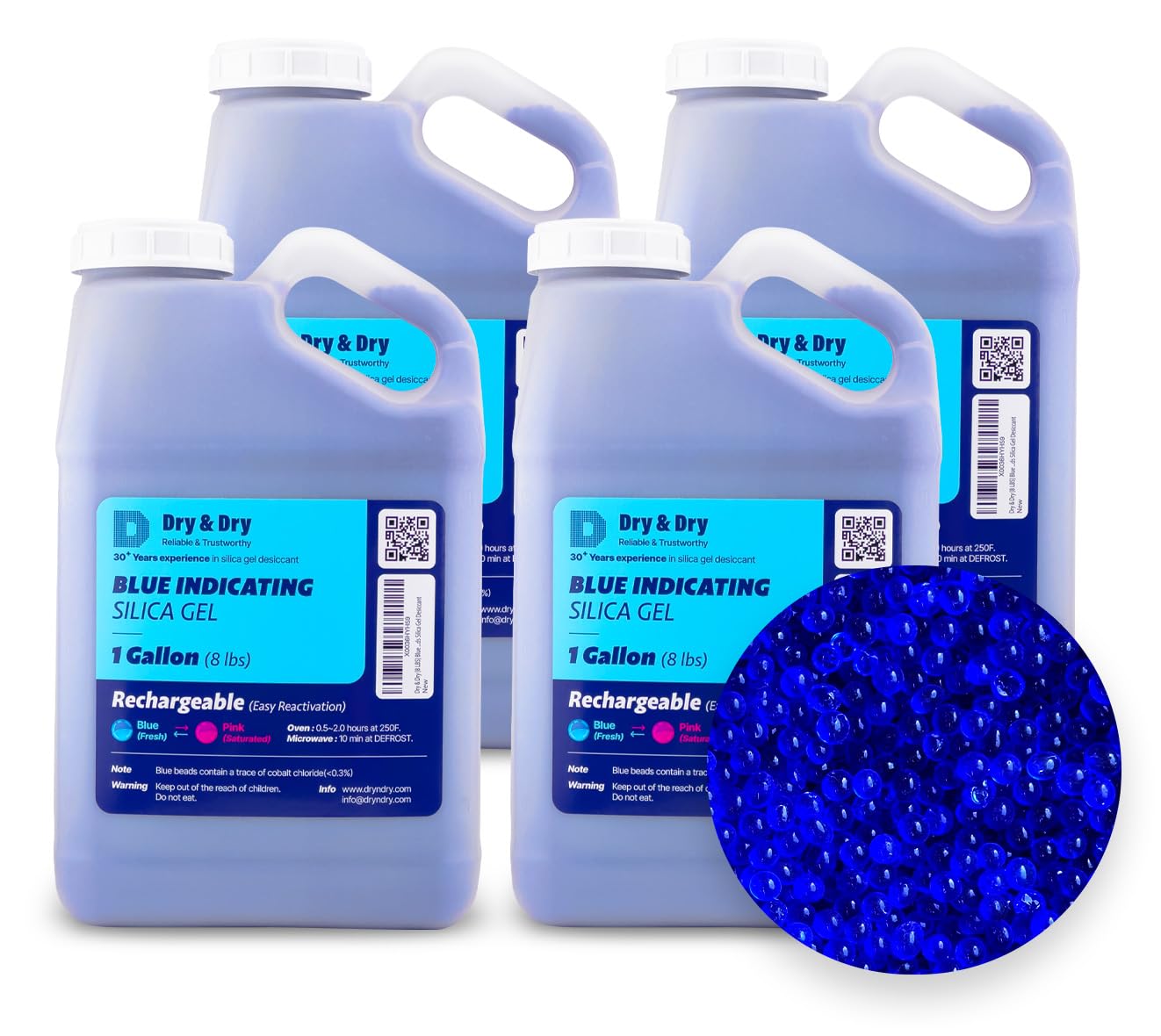 Dry & Dry [2 LBS] Blue Indicating Silica Gel Beads Desiccants (Industry Standard 3-5 mm) - Reusable Desiccant Beads Silica Beads(Blue to Pink) Moisture Absorbers — Amazon image 10