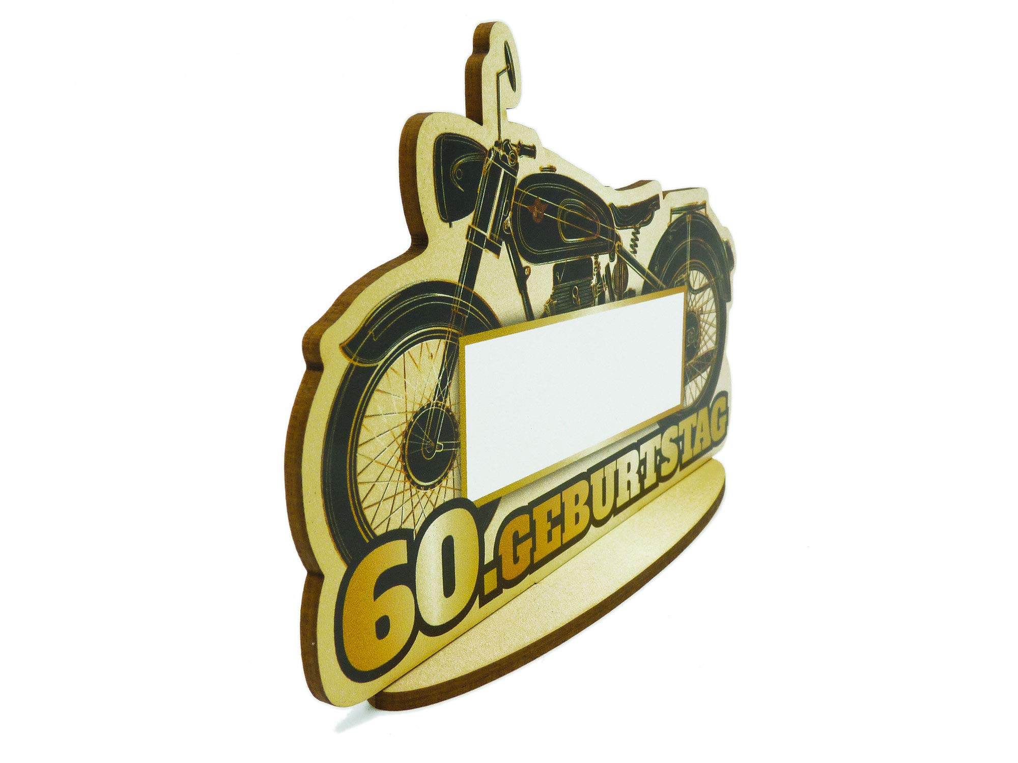 Coole 3D Tischkarten Für Geburtstage - Motorrad-Design Für Männer 60. Geburtstag