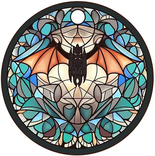 Vista 6 de Accesorios colgantes de murciélago de Halloween, adorno gótico para colgar en el coche, decoración de murciélago de Halloween, accesorios