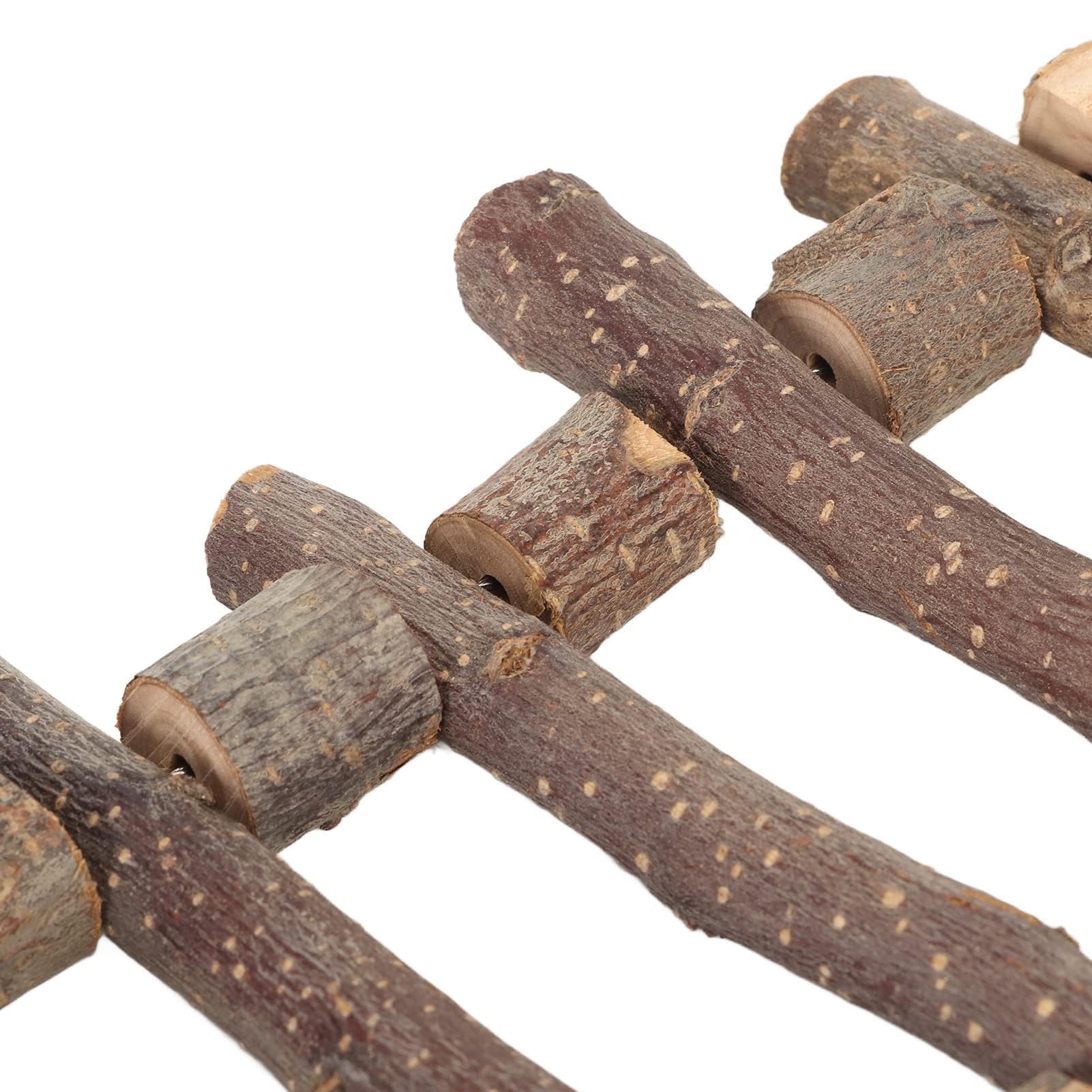 Puente de Escalera de Madera para Pájaros, Flexible y Duradero, para Hámsteres, Loros y Ratones, 50cm