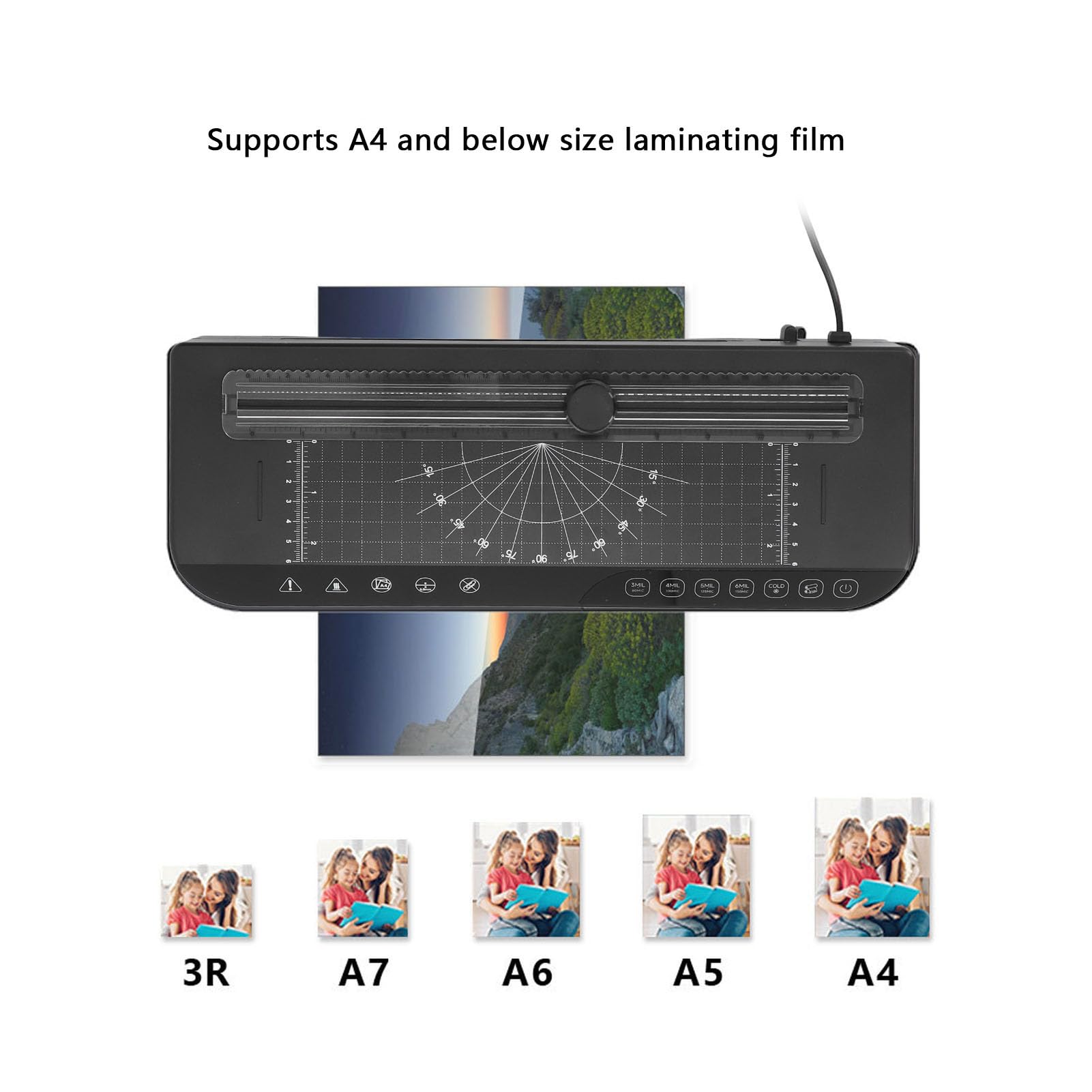 Szybki Kwarcowy Laminator Drutowy z Kluczem do Usuwania Folii, prędkość 320 Mm/min dla Formatu A4 i Poniżej, Niski Poziom Hałasu, Wszechstronny do Laminowania na Zimno i na