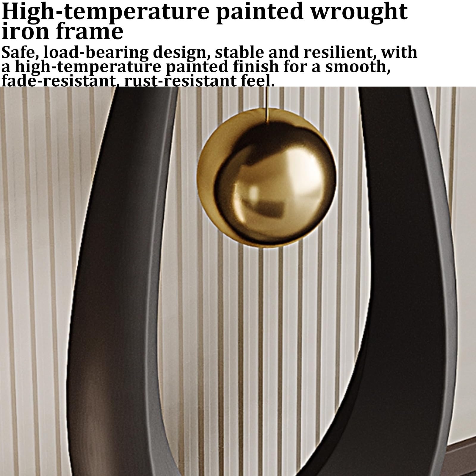 Tavolino da Divano Condo,Tavolo da Veranda in Ardesia,Veranda per Soggiorno,Splendida Struttura Rettangolare in Marmo/Metallo,Tavolo da Veranda in Marmo Nordico(Gold D,40cm/15.7in)