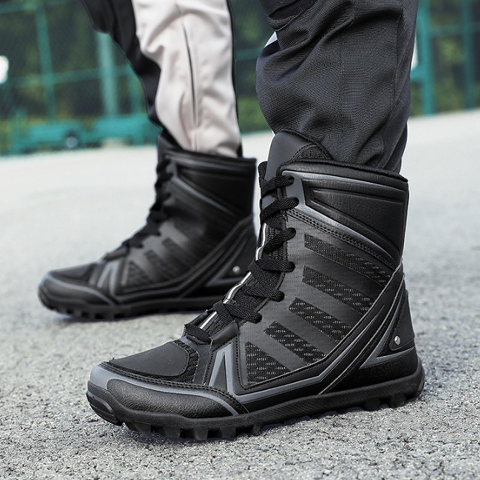 Zapatillas de Motocross,Zapatillas de Motocicleta Casuales,Moto Zapatos de Moto para Hombre,Zapatillas de Moto,Respirable,Antideslizante,Protección Tobillo y talón,Tours en Motocicleta.