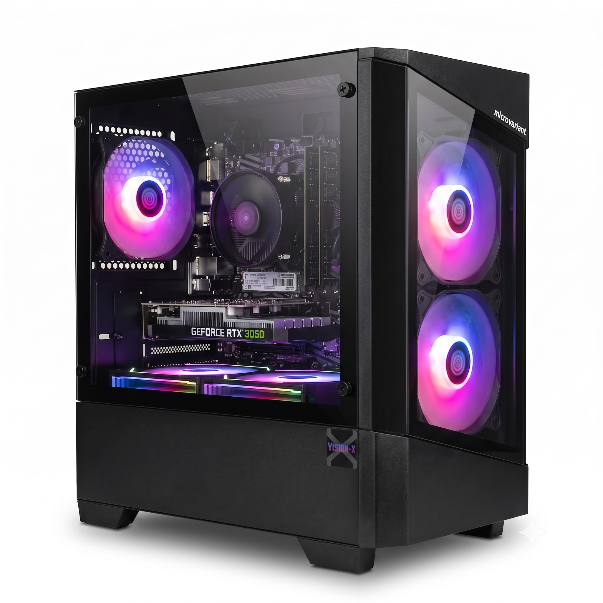Vision-X Gaming PC | Core I7 7th Gen | RTX 3050-6GB GPU | 16GB RAM | 256GB NVMe SSD | 5G WiFi+BT Dongle | Windows 11 Pro | USB 3.0/HDMI/VGA Port | Black-image-22