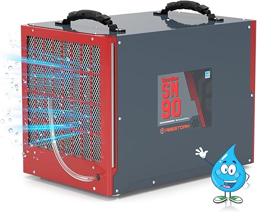 Abestorm Deshumidificador comercial, deshumidificador de 198 pintas con manguera de drenaje para sótanos, espacios de arrastre y toda la casa,