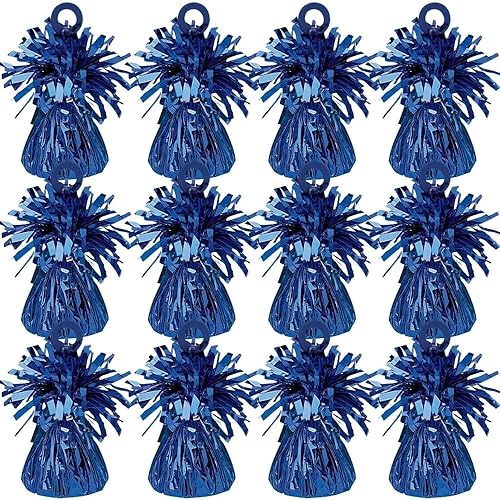 Amscan Peso del globo de aluminio, 6 onzas, azul