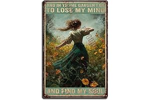 Vintage Decor Gardening Vintage Metal Tin Sign for Home Washroom Bathroom Decoration 8x12inch