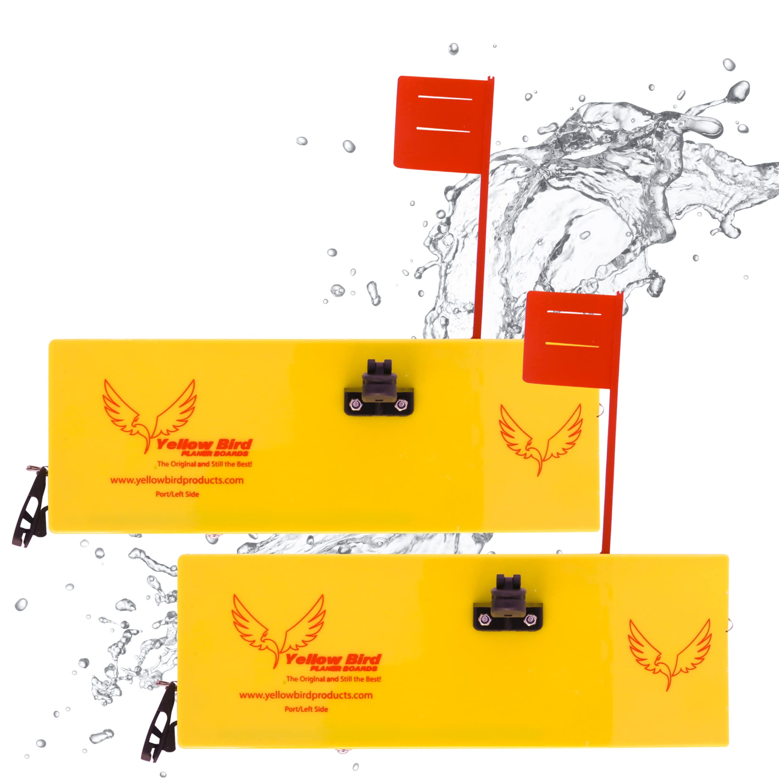 Yellow Bird Fishing Products 2 Pack Planer Boards Kits - Availible in 4 Sizes in Both Starboard/Port Side