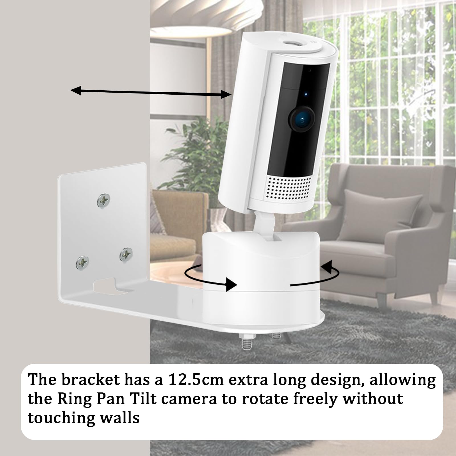 Caméra Intérieure Ring Pan-Tilt - Rotation 360°, Vision Nocturne, Audio Bidirectionnel | Idéale Pour Surveiller Animaux Et Maison