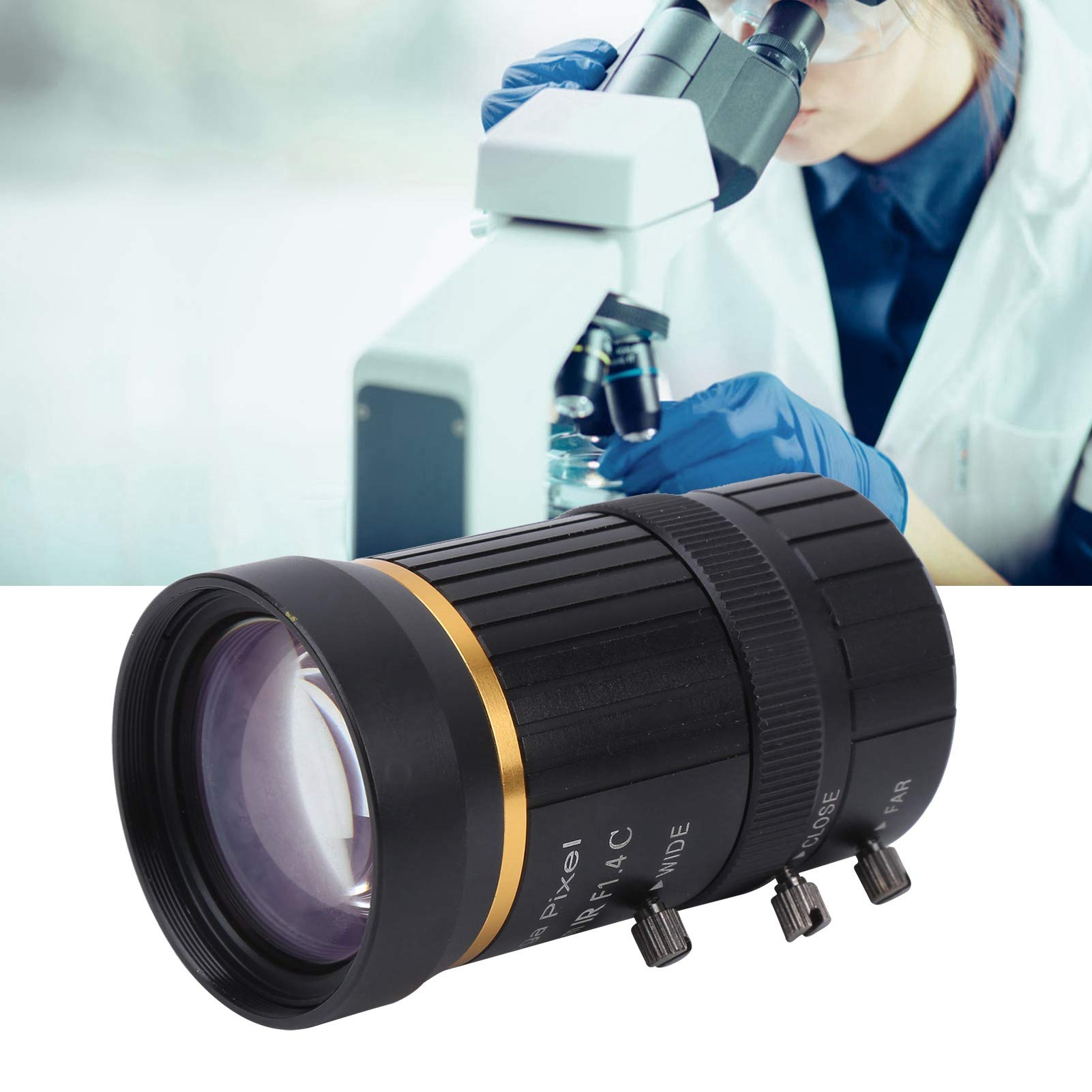 KP850 3MP 850mm 1 2 C Mount Przemysłowy Obiektyw Mikroskopu Ręczne Ustawianie Ostrości do Mikroskopii Kontrolnej