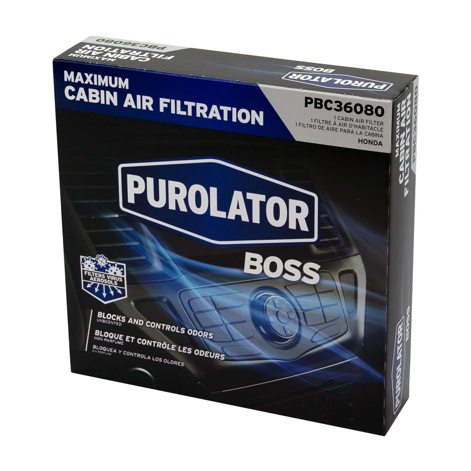 Purolator PBC36080 PurolatorBOSS Automotive Cabin Air Filter with Activated Carbon Car Truck Passenger Compartment OEM Filter Replacement for — view 7