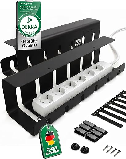 UNITURE Kabelkanal Set 2x40cm – DEKRA Zertifiziertes Kabelmanagement