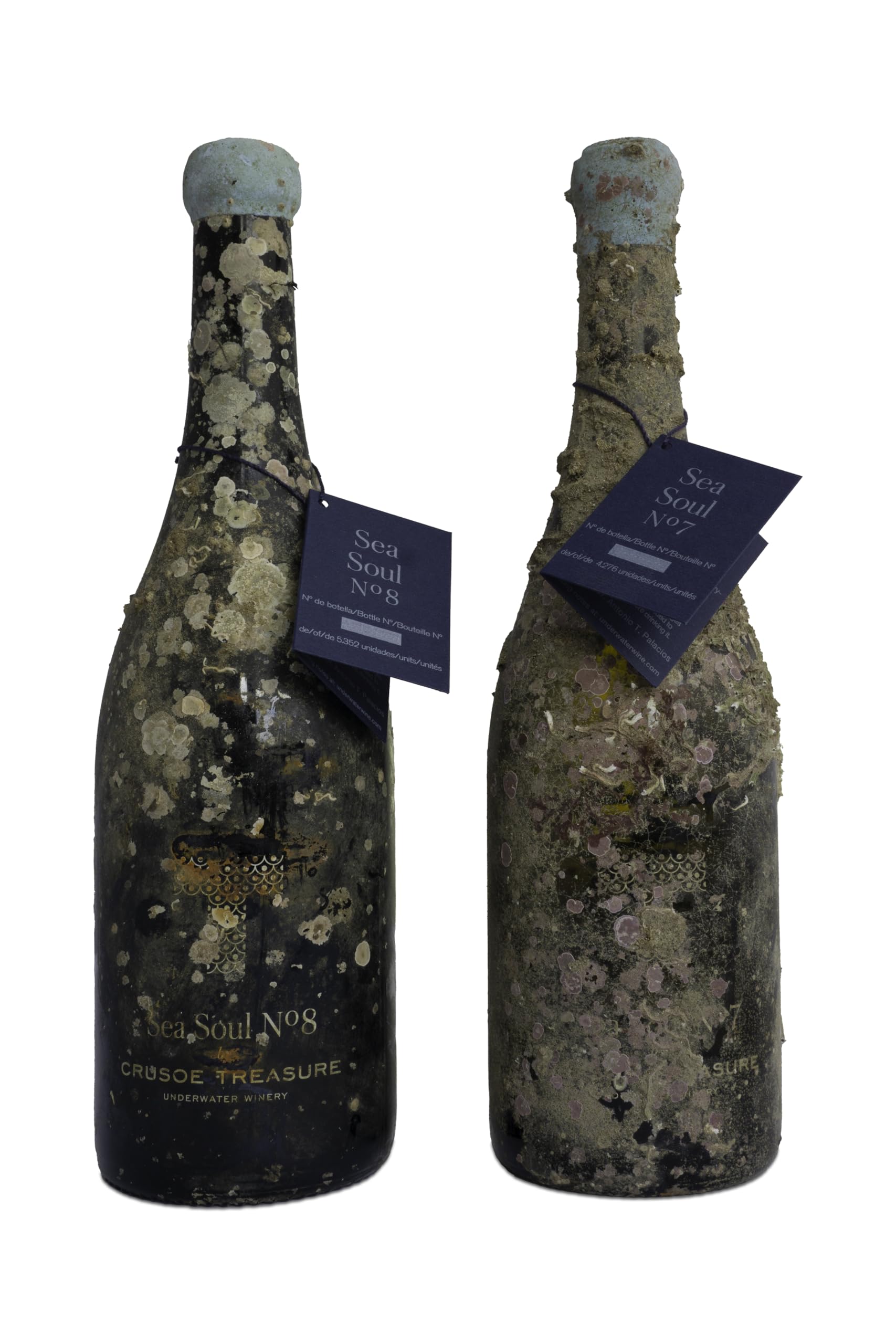Crusoe Treasure Pack Red & White - Vino submarino - Vino tinto y vino blanco - Estuche regalo 2 botellas de 750ml cada una - Cata online gratuita incluida