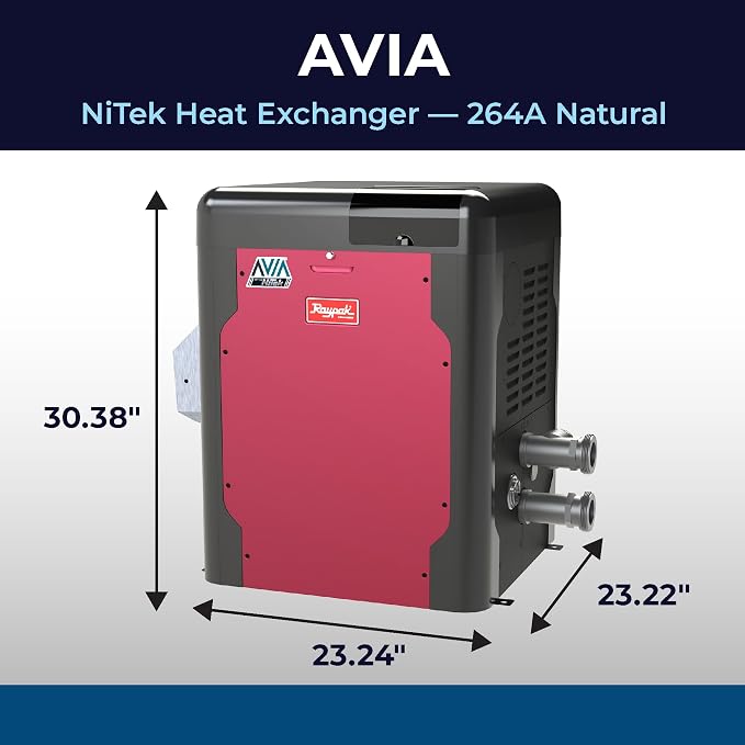 Calentador de piscina a gas Raypak Avia 264K BTU miniatura 2