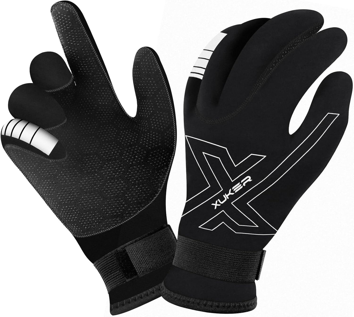 XUKER Neoprene Gloves Women Men, 3mm Wetsuit Dive Gloves Keep Warm for Diving Scuba Kayaking Snorkeling Swimming Water Sports