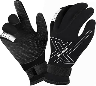 XUKER 3mm Neoprene Dive Gloves for Men & Women - Warm Wetsuit Gloves for Scuba, Snorkeling, Kayaking, Swimming