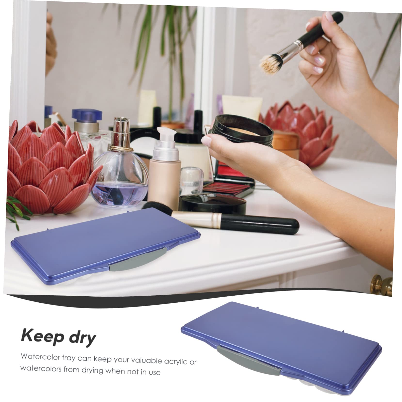 OSALADI Plastic Watercolor Mixing Tray Portable Pigment Box for Gouache Oil Paint Easy to Clean Durable Art Painting Color Mixing Case for Travel Use