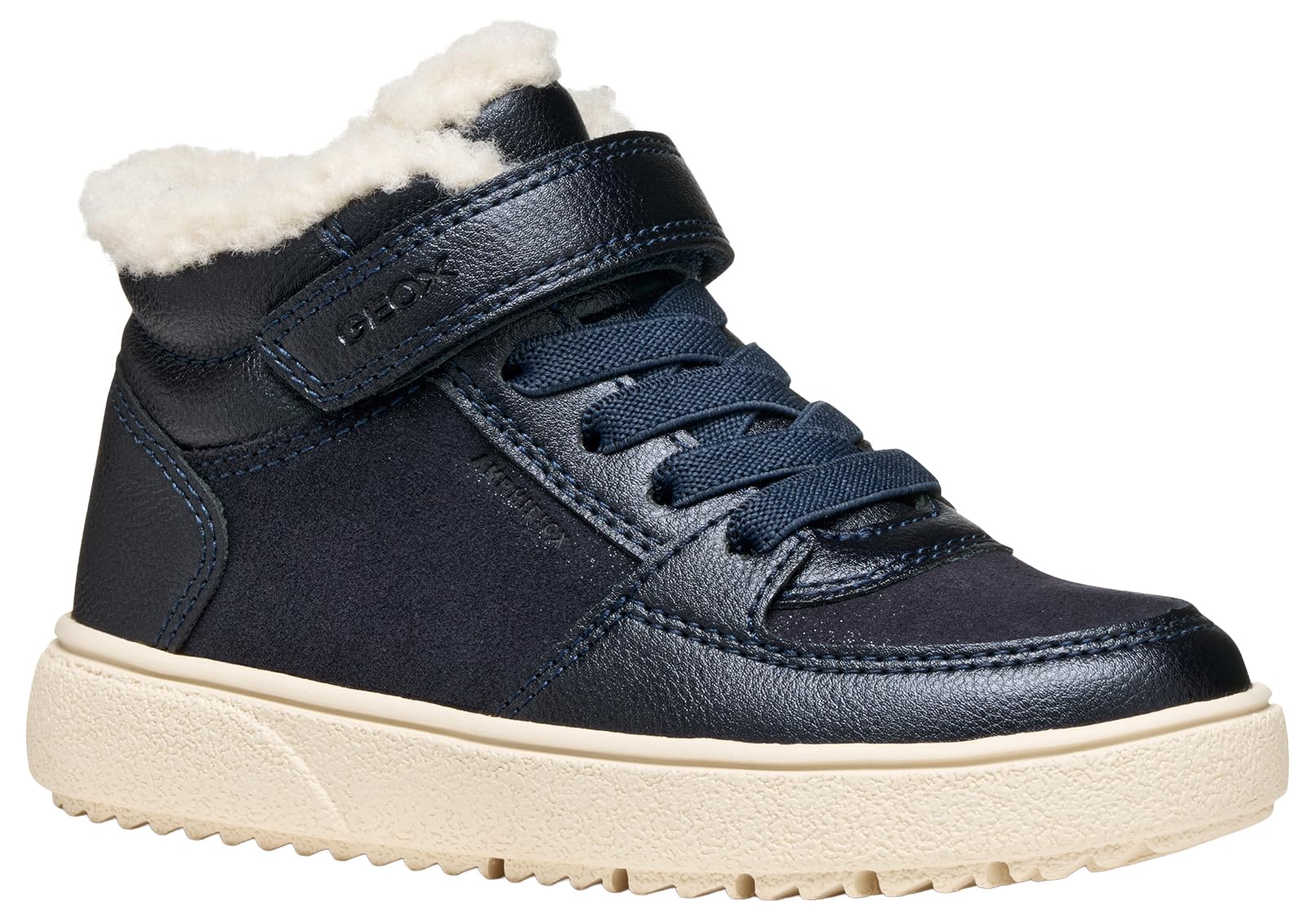 Geox J THELEVEN Girl B AB Sneaker, DK Navy, 2.5 UK