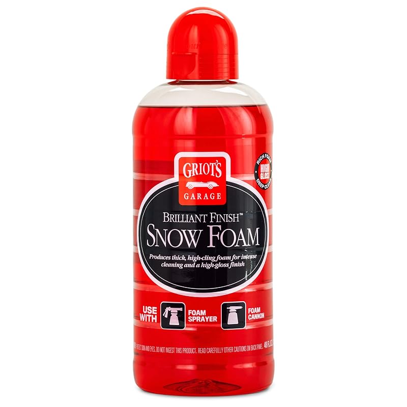 Griot's Garage Brilliant Finish Snow Foam Shampoo Automotivo em Espuma Concentrado para Limpeza Externa, 1,42 L