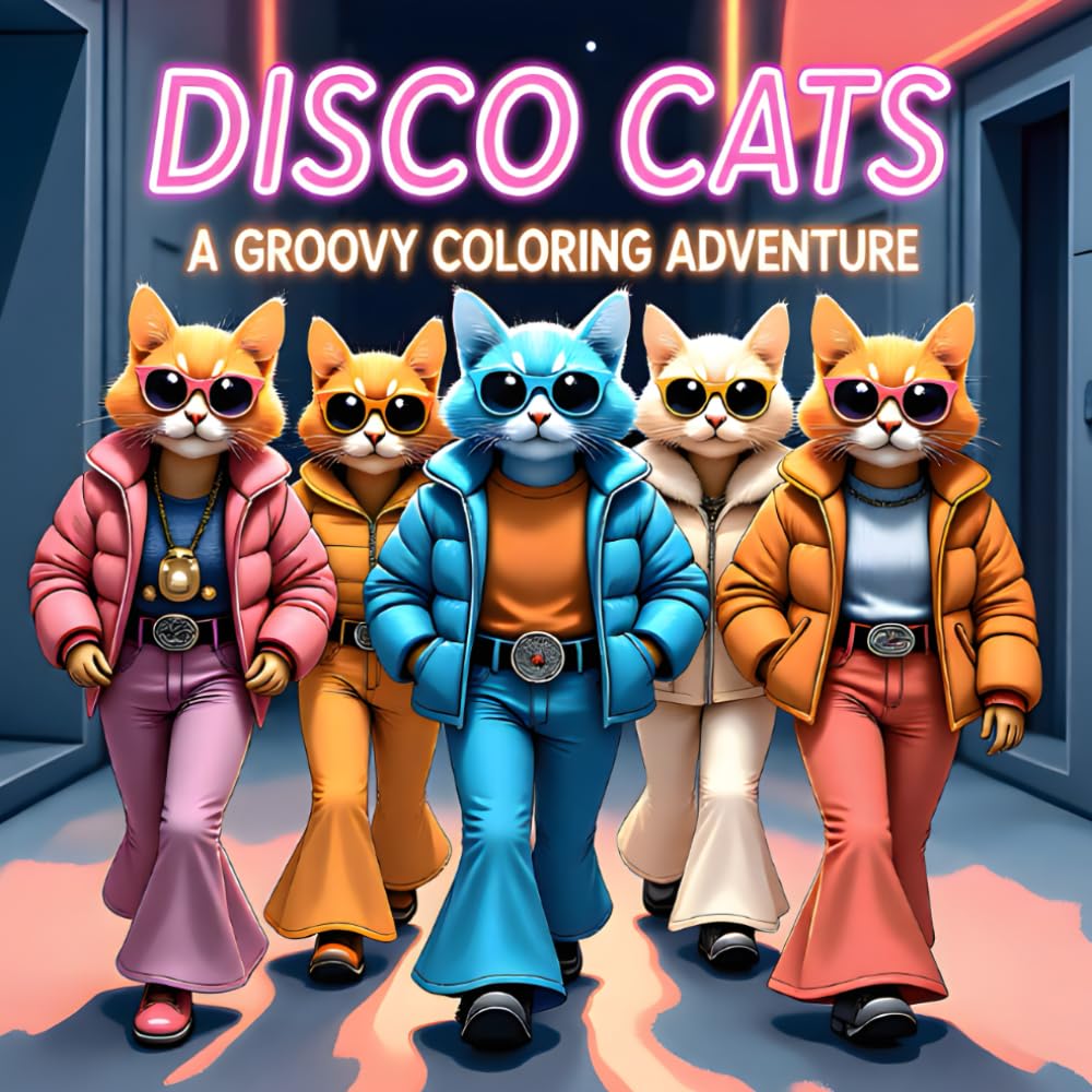 Disco Cats: A Groovy Coloring Adventure for Adults and Teens (The Imagination Builders Activity Book Series)