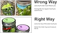 Vista 7 de 7pack Maintenance airlock waterless fermentation lids for wide mouth mason jars. Make Sauerkraut, Kimchi, Pickles, any fermented vegetable probiotic
