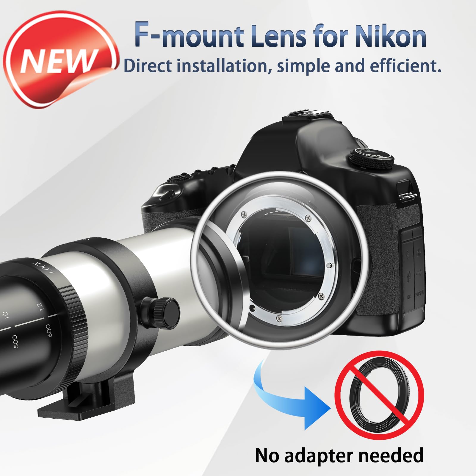 Lightdow Telephoto Zoom Lens 420-800mm f/8.3-16 Manual Lens F