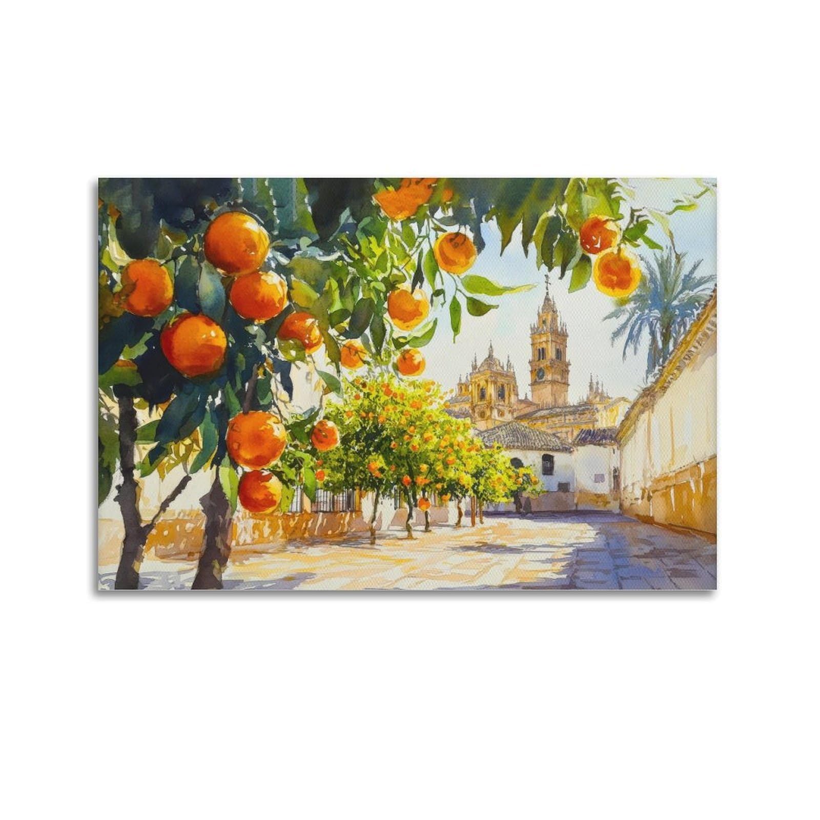 xiaoxiaoshen Seville Spain Landscape Andalusia Historic City_9 Canvas Poster Wall Art Prints Room Aesthetic Murals Bedroom And Living Decorations 24x36inch(60x90cm)