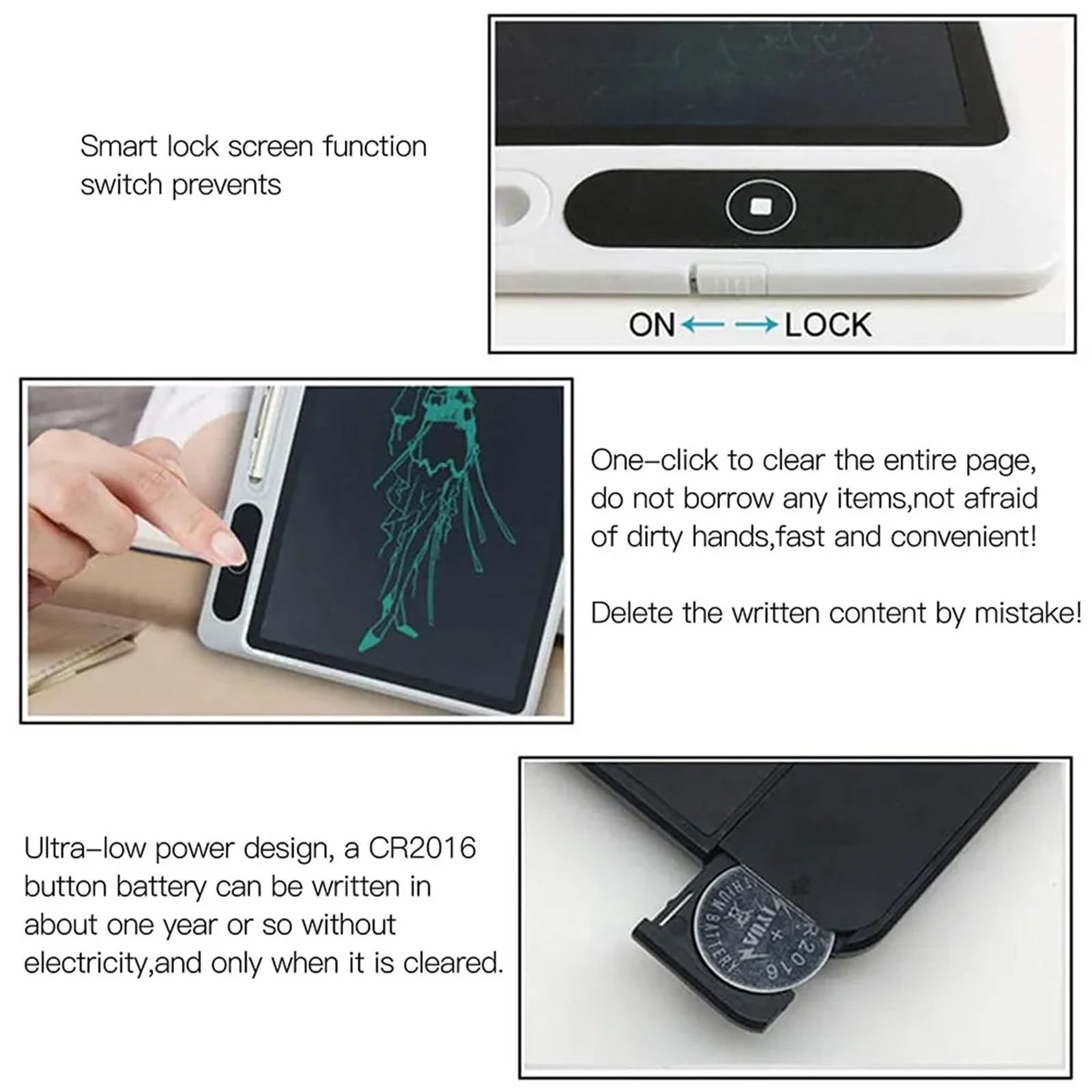 Tablet LCD aziendale da 10,1 pollici con stilo in acciaio inossidabile e funzione di blocco schermo intelligente, adatto a bambini, studenti e uomini d'affari,Pink