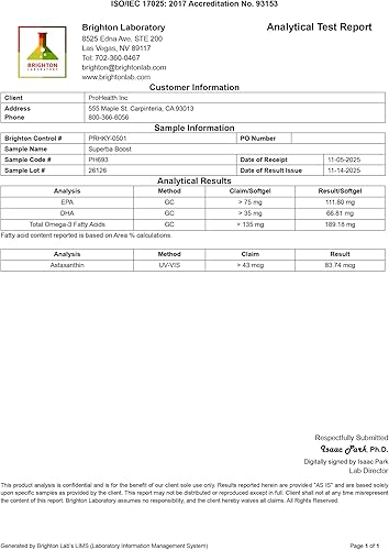 Miniatura 3 de ProHealth Aceite de Krill puro Omega-3 (500 mg, 60 cápsulas blandas)