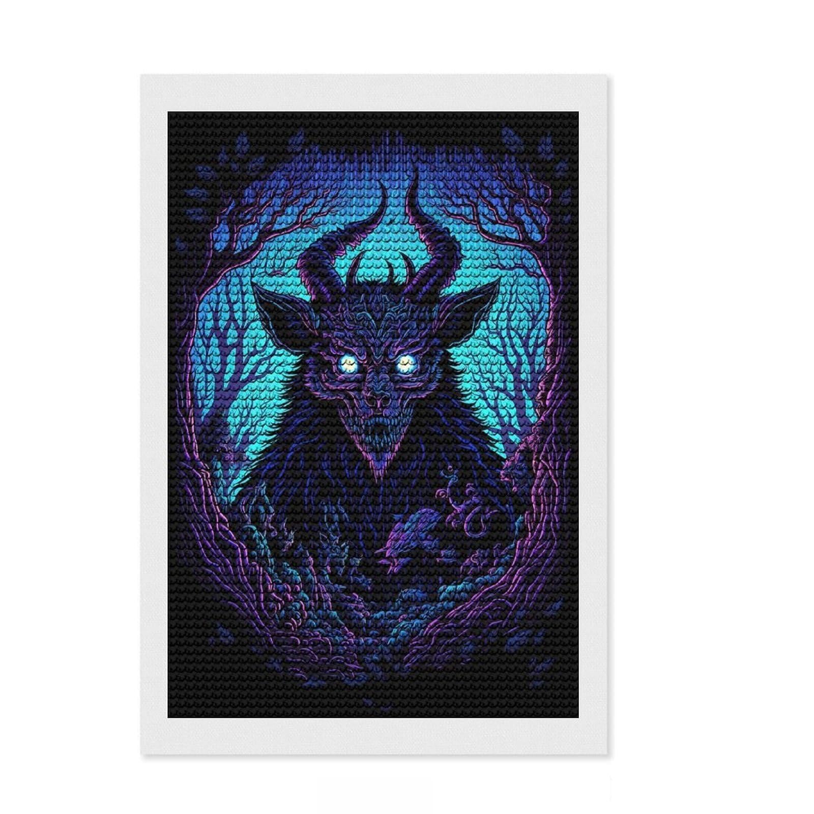 Junmoney Look from Obscurity Diamond Art Canvas 8"x12", for Women, Complete Accessories, Birthday Gift, Cosy Home Accent, Sparkling Round Gems