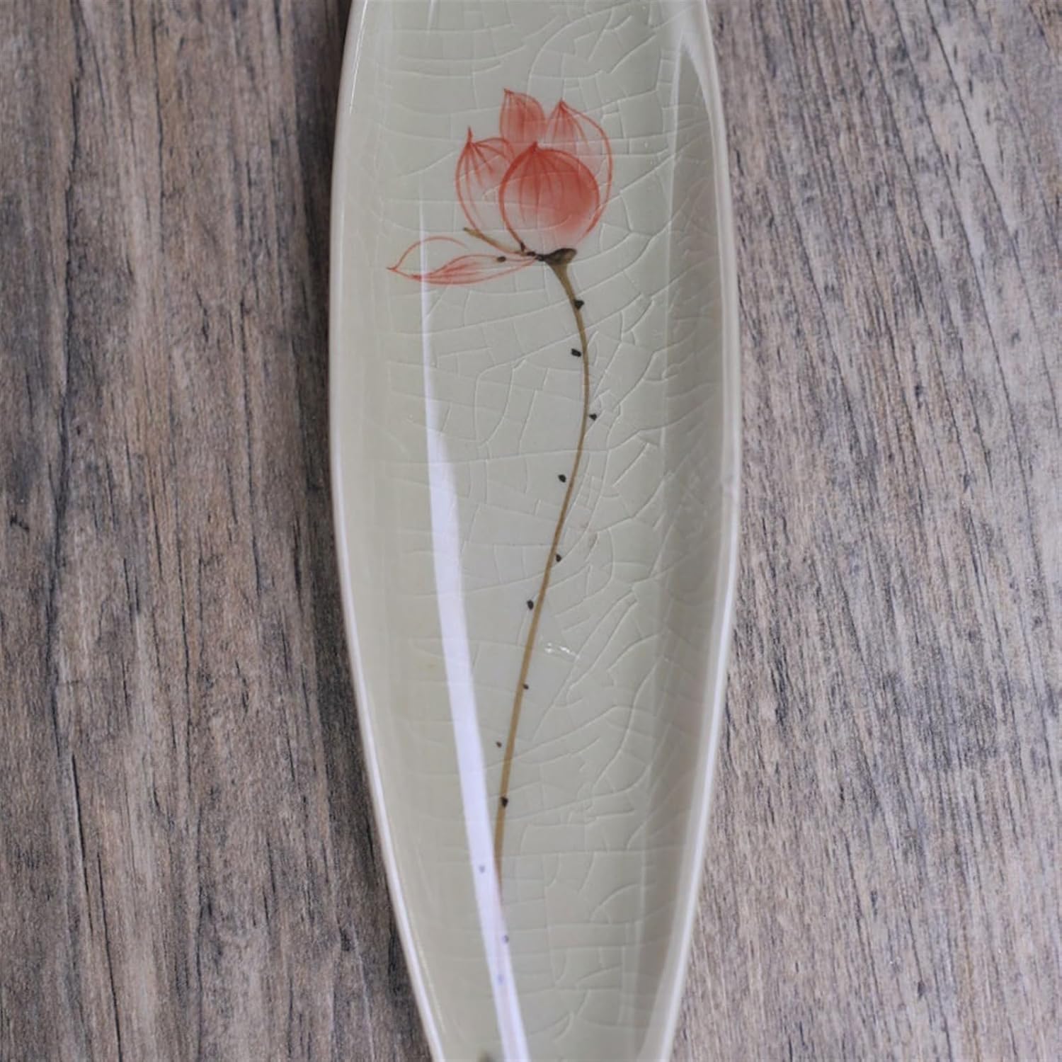 Incense Stick Holder Leaf Shaped Incense Burner Personalized Crack Pattern Incense Holder Simple Retro Incense Burner Incense Holder for Sticks