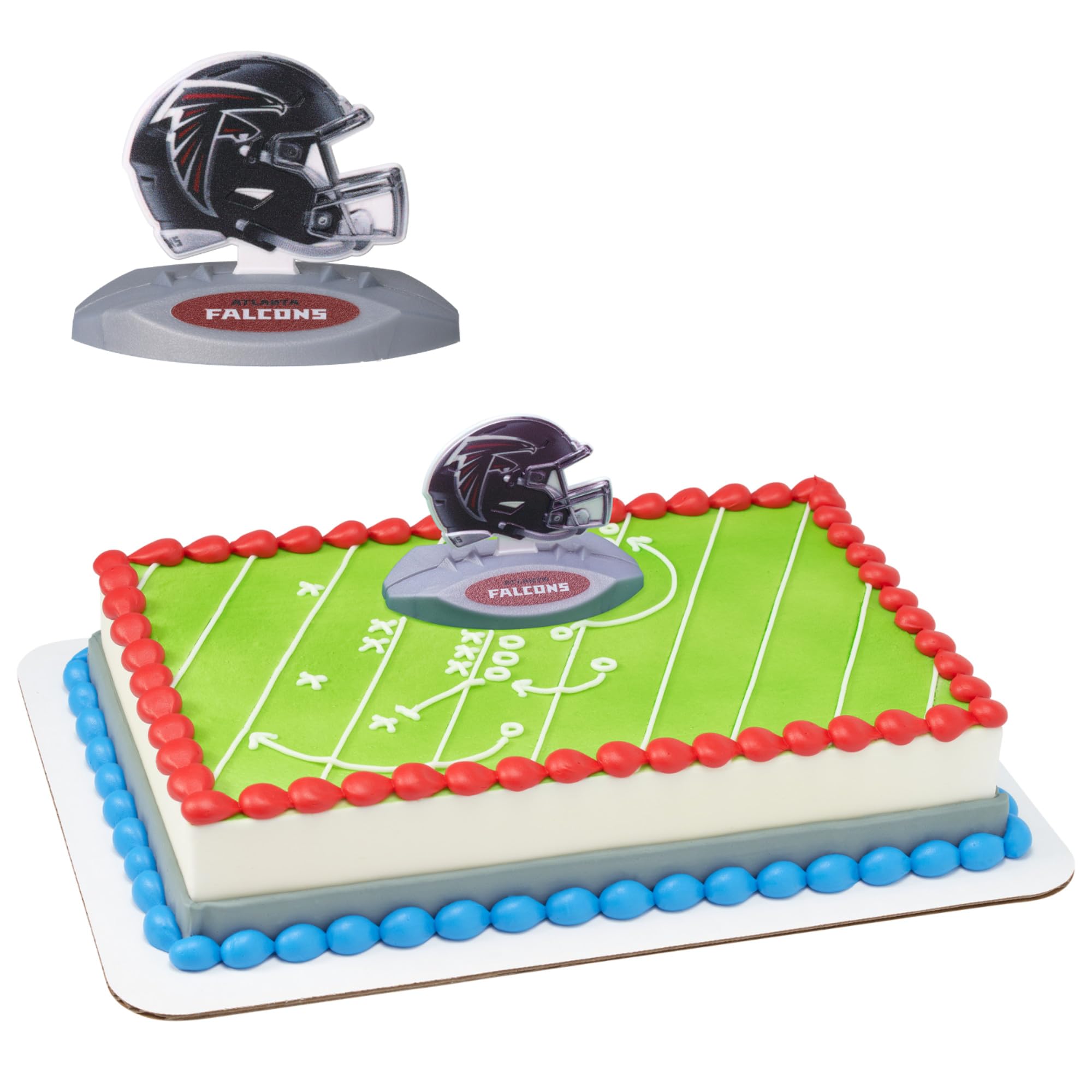 NFL Atlanta Falcons Cake Decoration, Football Helmet Cake Topper, Officially Licensed Product Of The NFL, Ready To Use Birthday Cake Decoration