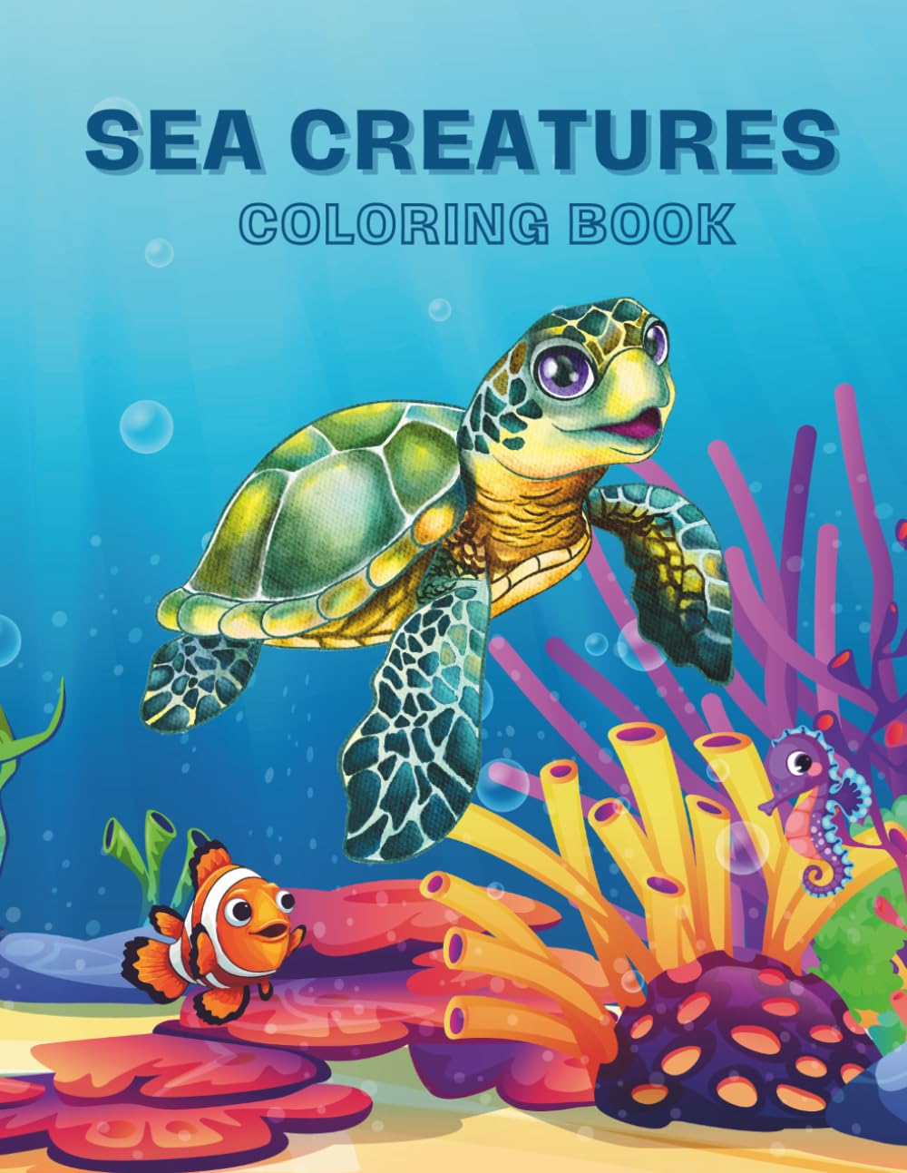 Sea Creatures: Coloring Book