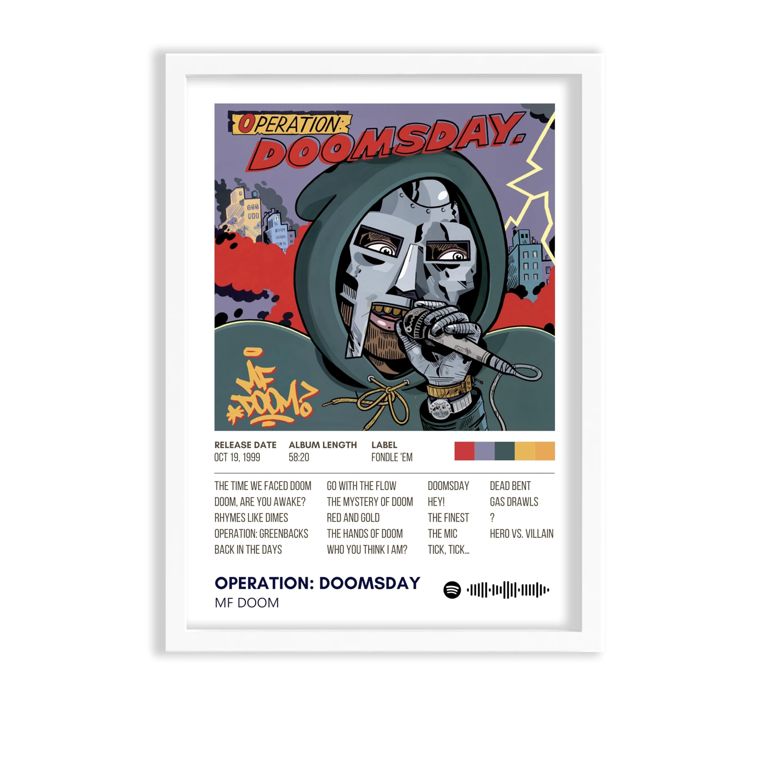 DOOMSDAY Poster by MF DOOM - Wall Art Sticker -2