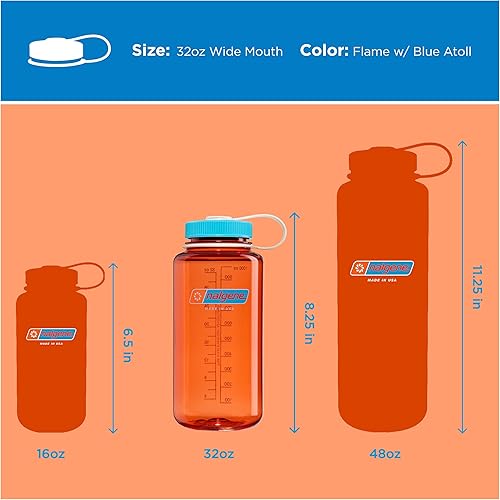 Miniatura 191 de Nalgene Sustain - Botella de agua de Tritan sin bisfenol A hecha con un 50 % de material derivado de restos de plástico, 32 fl oz, boca ancha