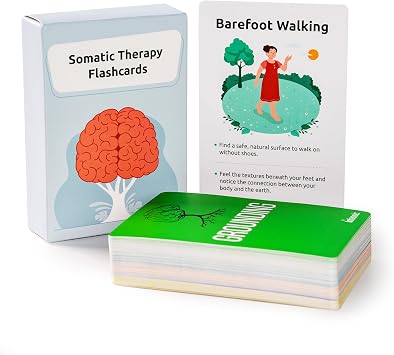Somatic Therapy Exercise Cards for Nervous System Regulation - 50 Somatic Therapy Coping Skill Flashcards | Infassic Polyvagal Theory Card Deck | Grounding, Trauma Release, CPTSD Healing - 2.75x3.9