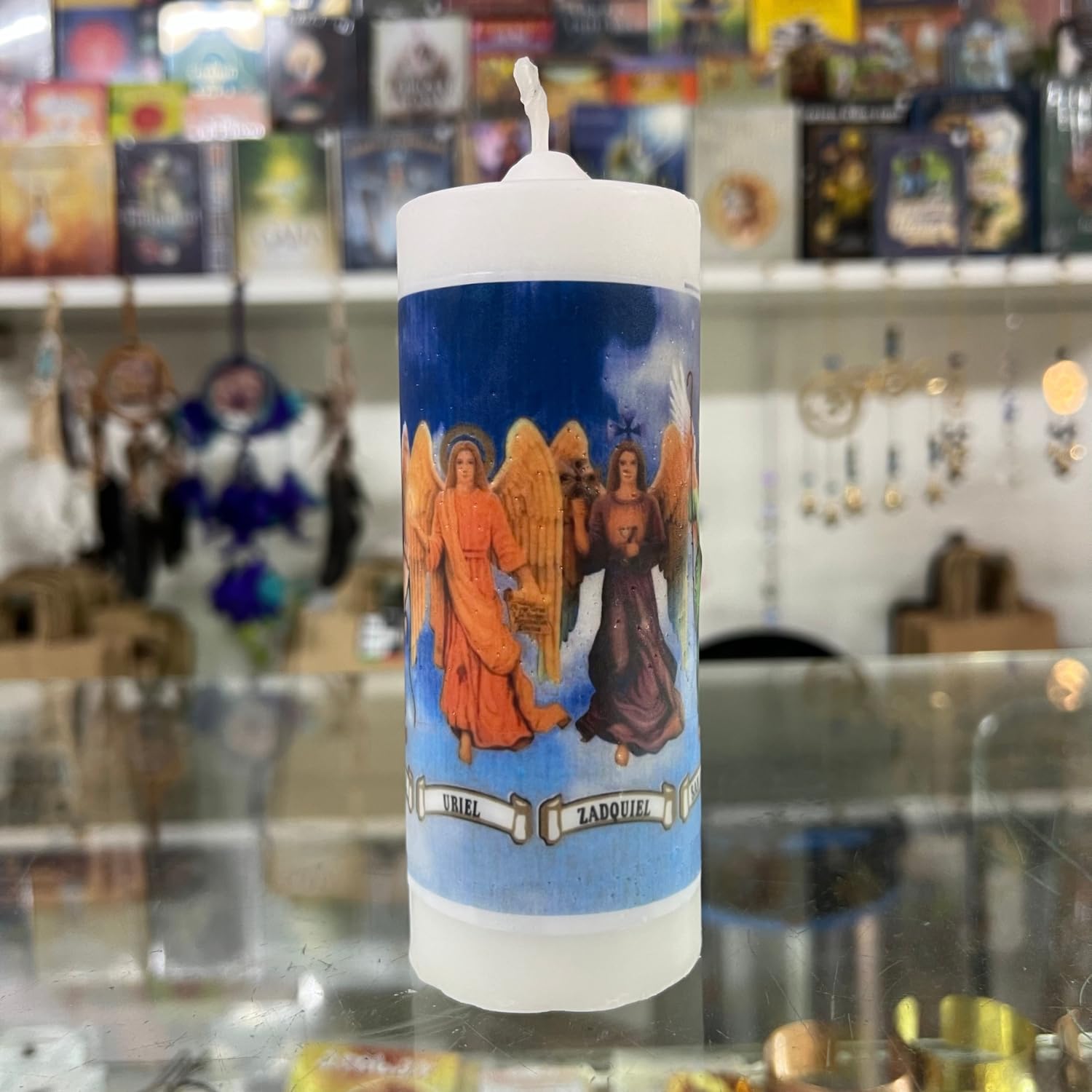 Velón de los Siete Arcángeles para Cualquier Petición | Vela Ritualizada para Pedir tus Deseos a los Arcángeles Miguel, Gabriel, Rafael, Chamuel, Uriel, Jofiel y Zadquiel.