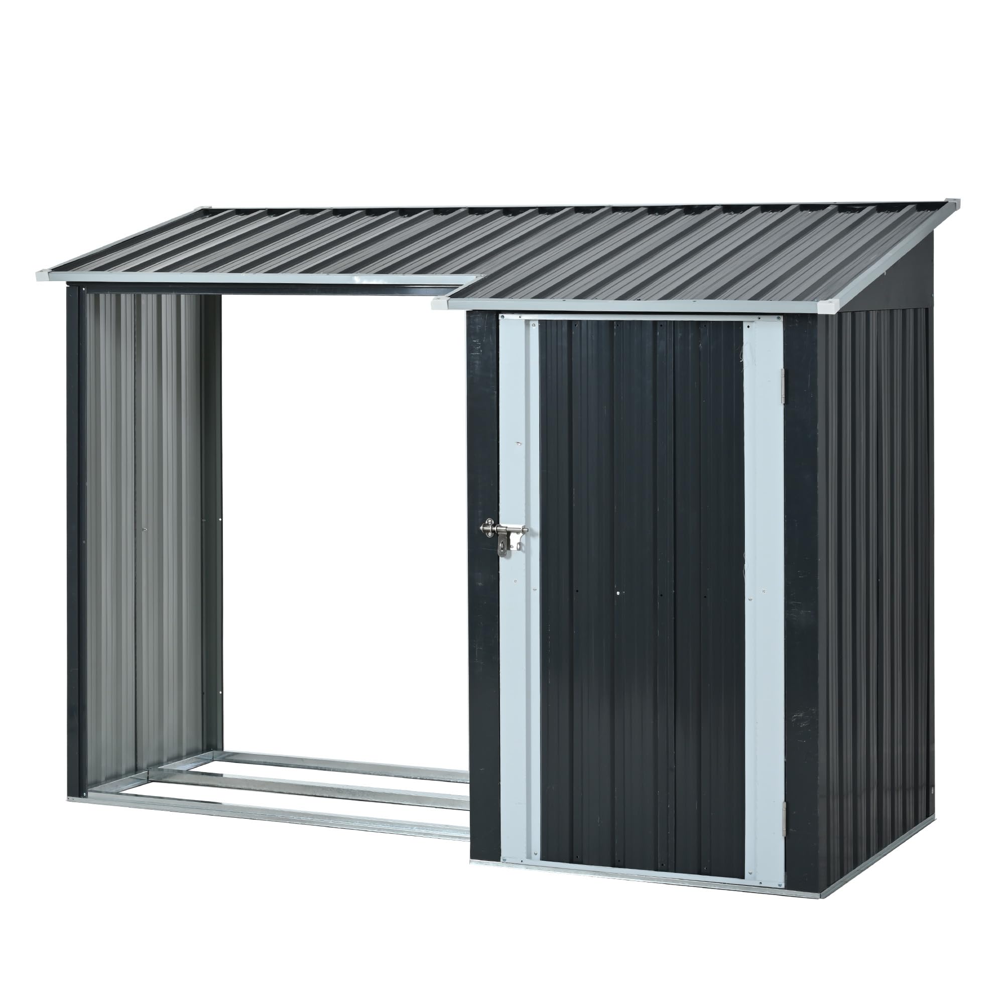 薪小屋＆収納庫 L227xW92xH160cm 屋外屋根付き 耐荷重300KG Amazon | L227xW92xH160cm】薪小屋＆収納庫 屋外 屋根付き 薪ラック 耐