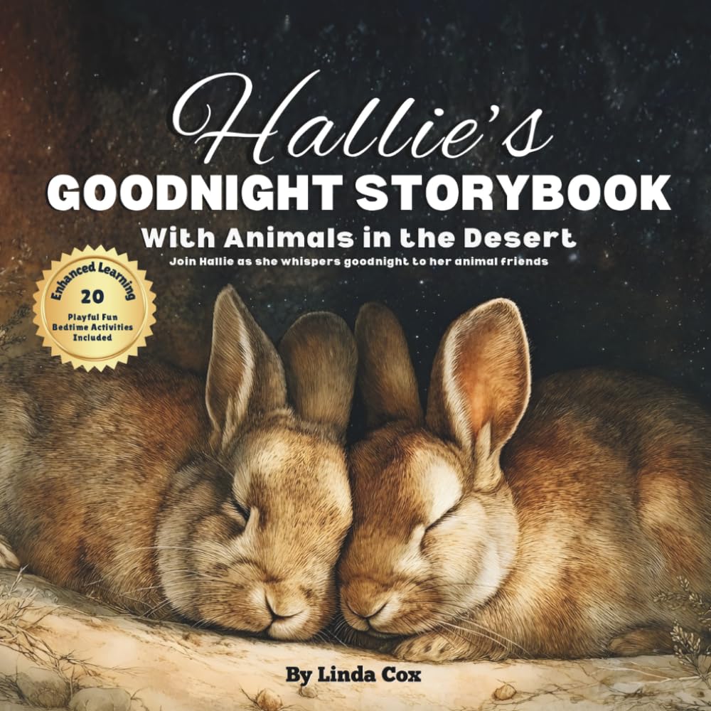 Hallie's Goodnight Storybook with Animals in the Desert: A Personalized Bedtime Book for Hallie | Plus: 20 Calming, Screen-Free Sleep Ideas