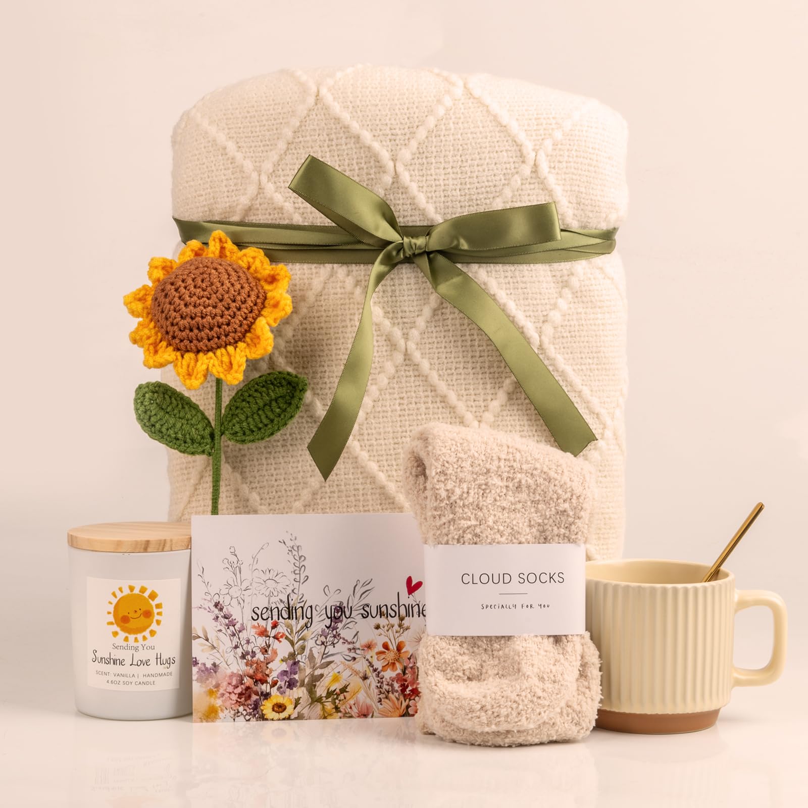 Anforsun Cestas de regalo únicas para mujeres con diseño de girasol, diseño de girasol, diseño de girasol, ideal para regalar a tu mejor amiga 5