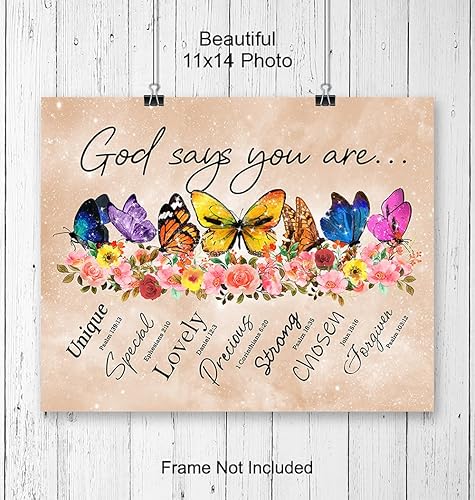 Miniatura 4 de Arte de pared espiritual cristiano grande de 11 x 14 pulgadas, versículo bíblico inspirador, decoración de pared de las Escrituras para mujeres,