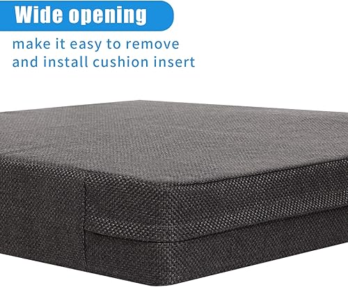Miniatura 5 de Fundas de cojín para patio, 24 x 24 x 4 pulgadas, fundas de repuesto para cojines de patio, alta resistencia a los rayos UV, resistentes al agua,