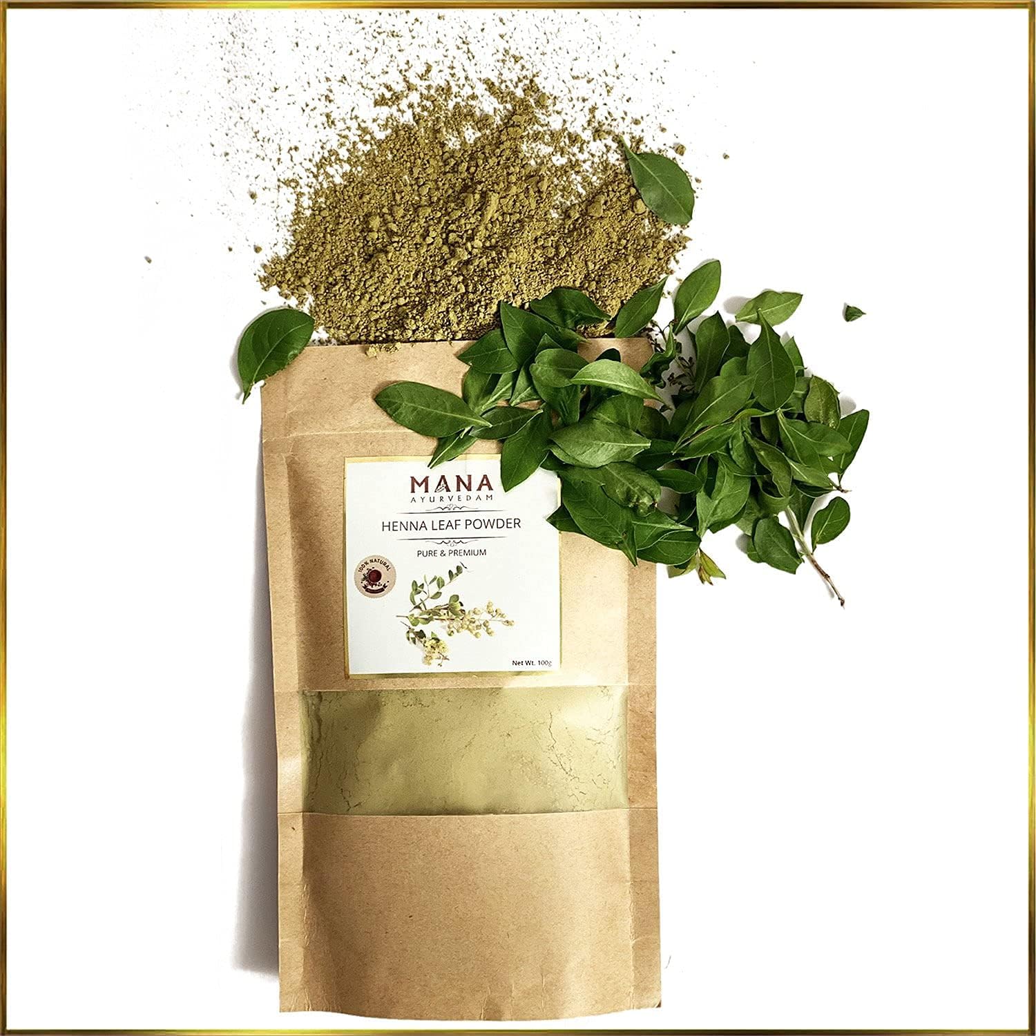 Knot Mana Ayurvedam Henna Leaf Powder (Pure) 100 gm