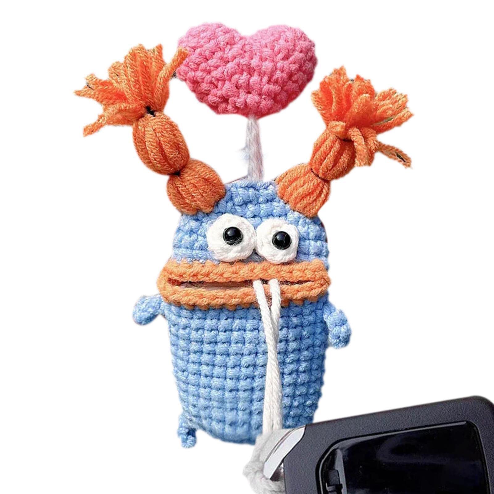 Handmade Key Case, Cute Sausage Mouth Crochet Car Key Hider, Sausage Mouth Handmade Key Pouch For Car Keys Holder Keychain Vehicle Protection Accessories