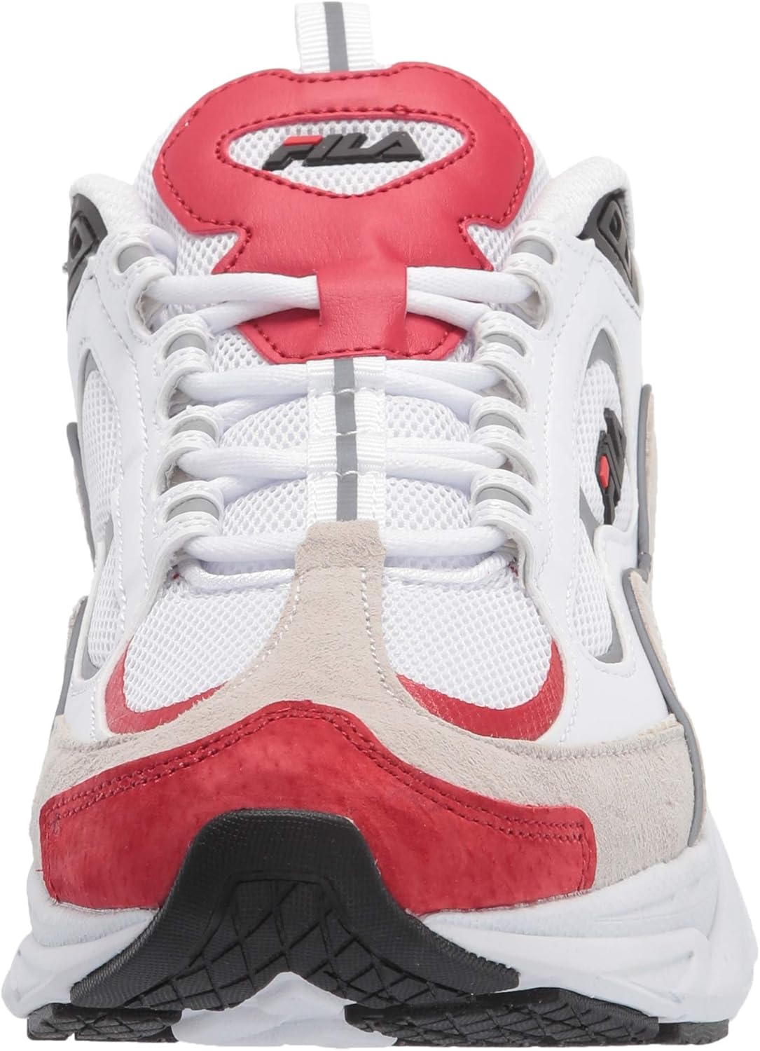 Fila Men's Trigate Sneaker, White/Red/Black, 8