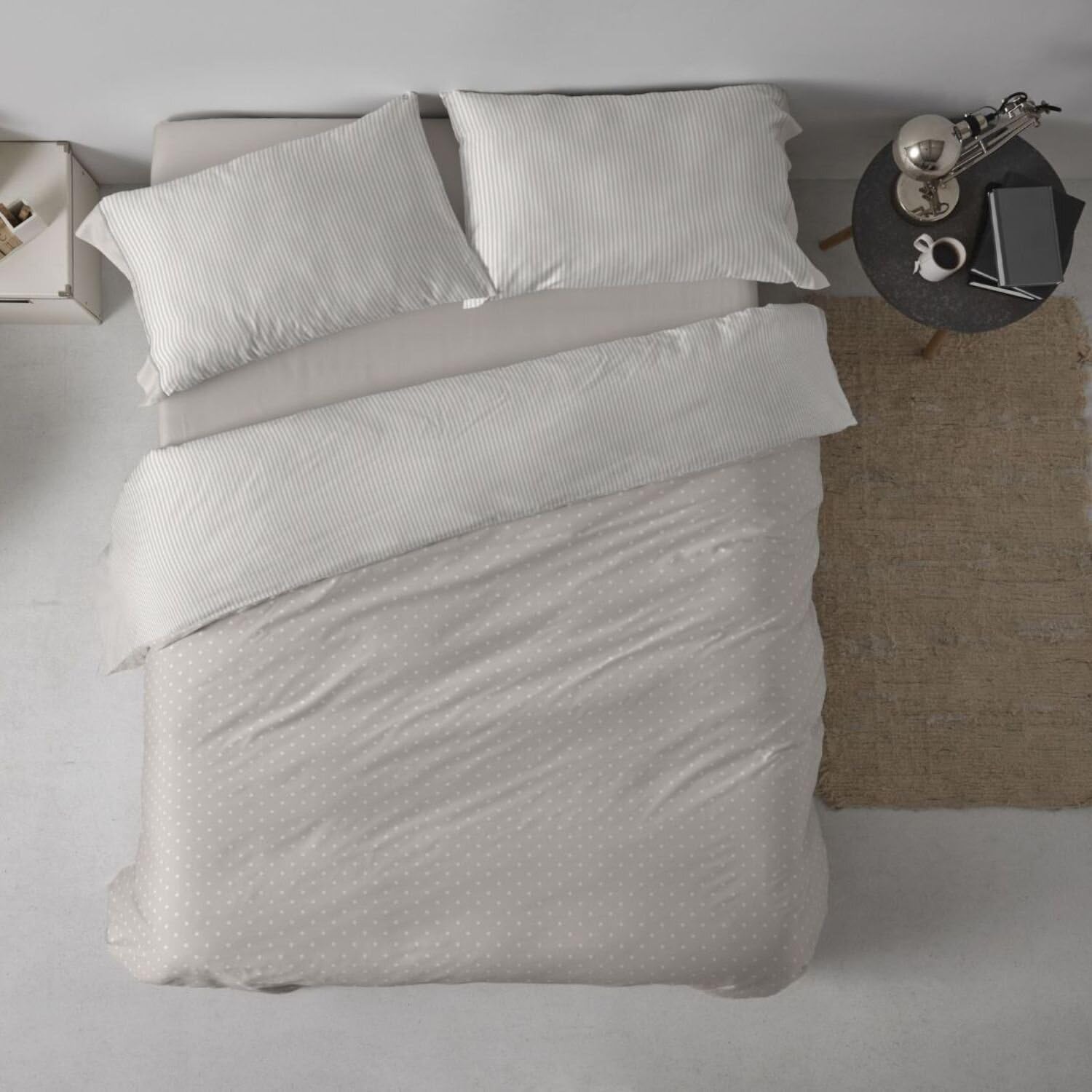 Burrito Blanco | Fundas nórdicas algodón | Cama de 150 a 160cm. (+Medidas Disponibles) | Diseño 640 | Color Greige (150-160x190/200cm.)