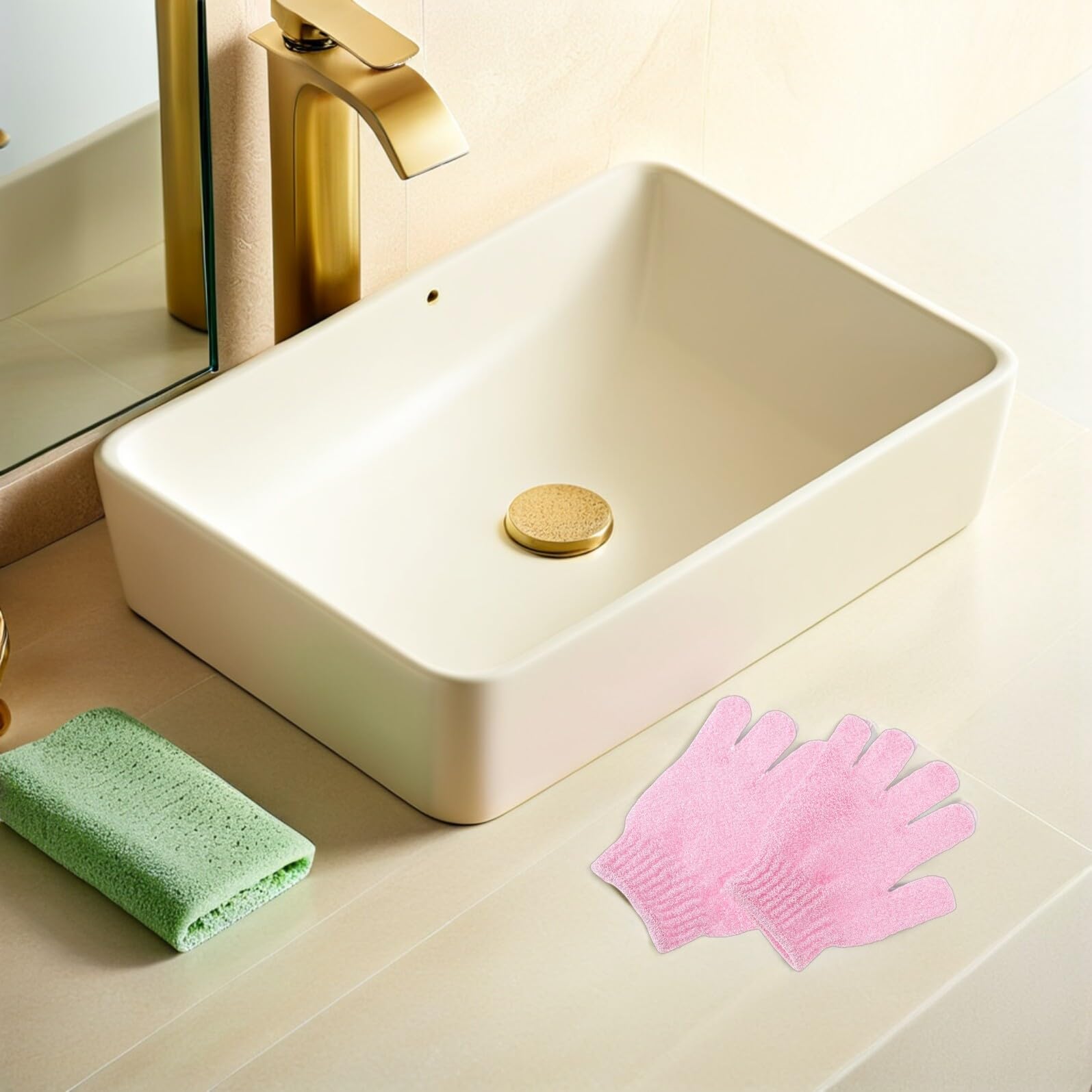 16 Pares Guantes Exfoliantes de Nylon para Baño Manoplas de Cinco Dedos Doble Cara Masaje Corporal para Hombre y Mujer de Lavado y Exfoliación Ducha