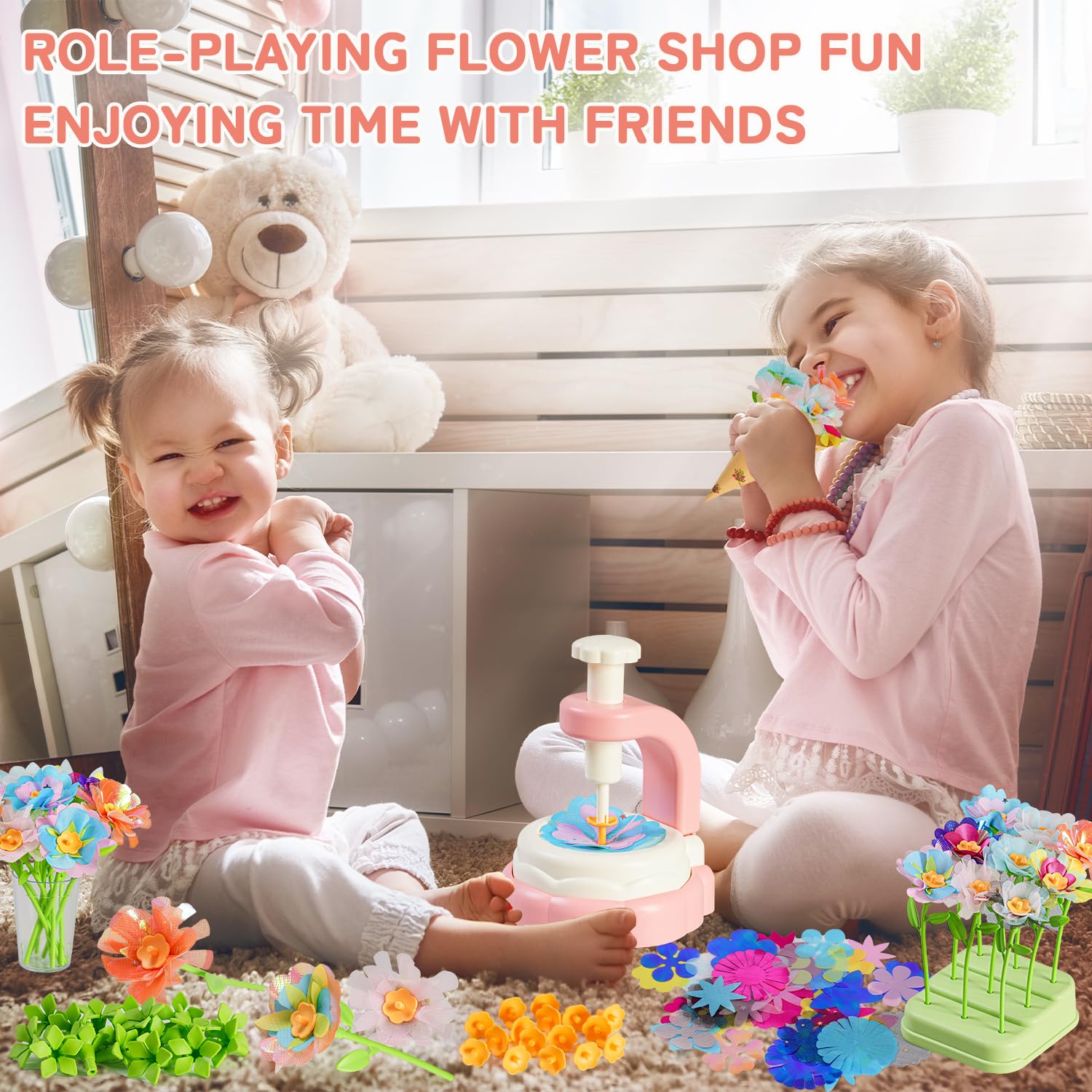 Kit Créatif DIY - Bouquet De Fleurs En Papiers (12 Pièces) A Confectionner Soi Même - Cadeau Maitresse , Maman Ou Mamie - Tes Copines Créatives