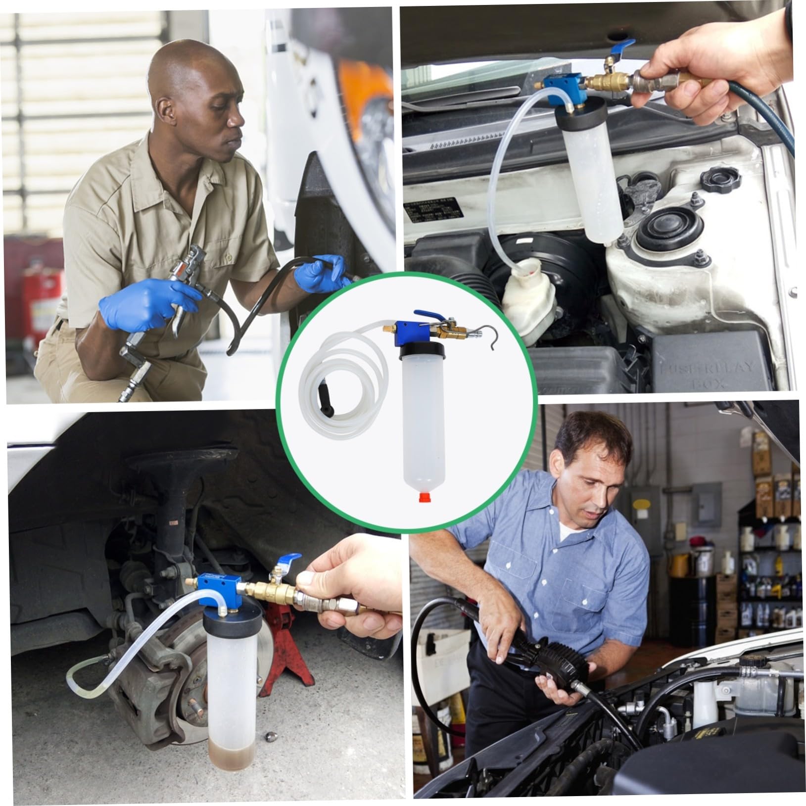 Manguera Ácidos Frenos y Boquilla Cónica Plástico Coche de Álcalis Kit para Purgador Líquido Resistente Profesional para Uso Personal