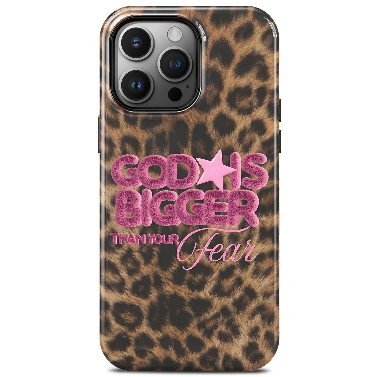 Coque iPhone 14 Pro Faith chrétienne imprimé léopard, idée cadeau tendance - 8